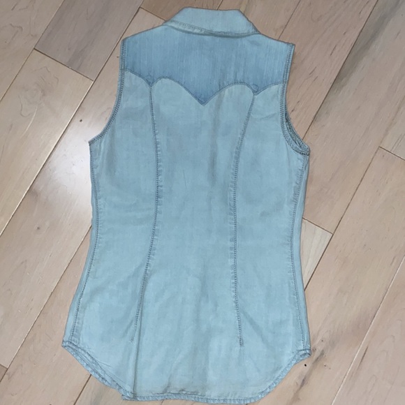 Blank NYC girls sleeves soft tencel denim button Ranch dressing down shirt - Picture 9 of 9